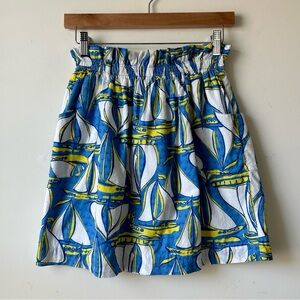 Lilly Pulitzer Docksider Sailboat Print Skirt Womens Sz XS Summer Cotton Coastal